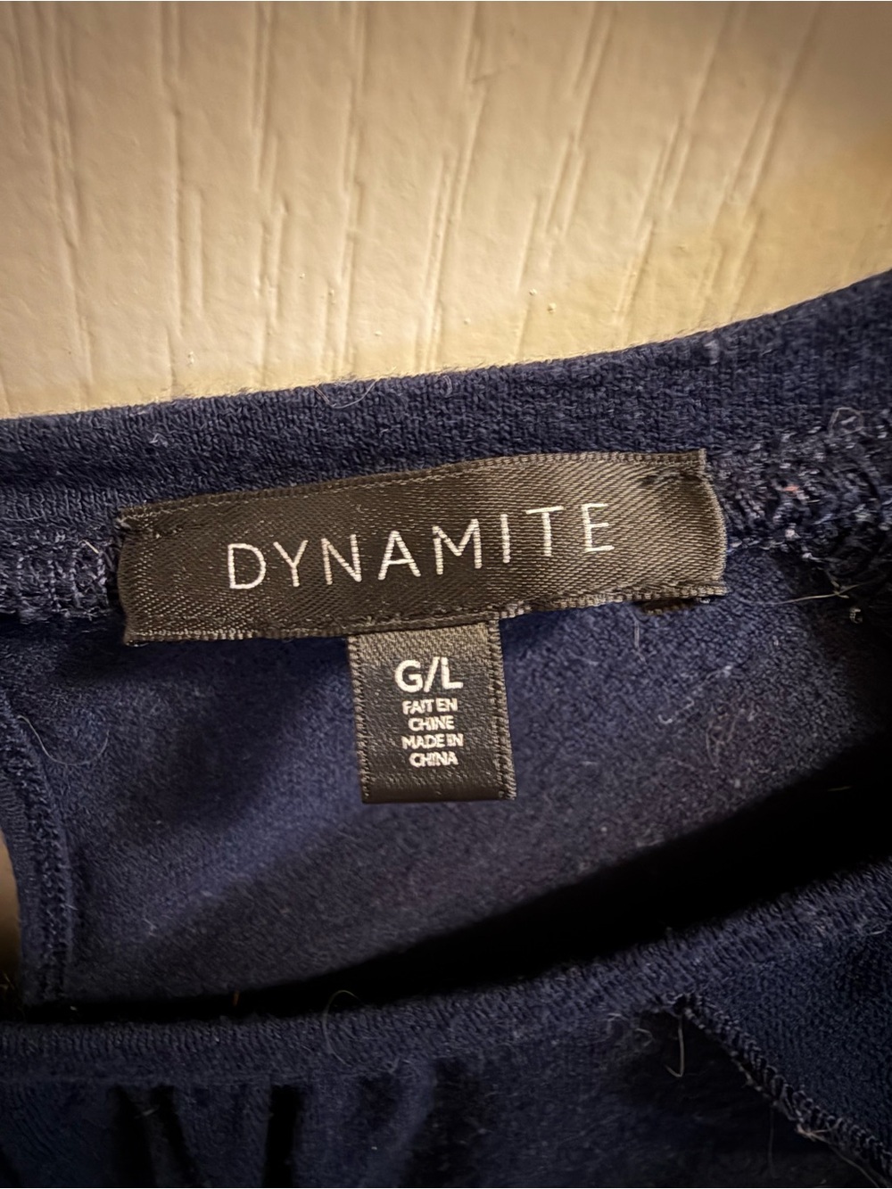 Dynamite Navy Blue Ruffle Sleeveless Top - Picture 2 of 4
